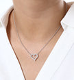 Collier Cœur Iana Moissanites en Argent Massif Rhodié