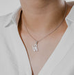 Collier LOVE Moissanites Argent Massif Rhodié