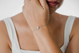 Bracelet Moissanite sertie clos Argent Massif Rhodié