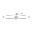 Bracelet Moissanite sertie clos Argent Massif Rhodié