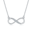 Collier Infini Moissanites Argent Massif Rhodié