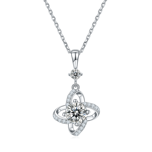 Collier Galaxy Moissanites Argent Massif 925 Rhodié