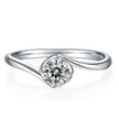 Bague Stella Moissanite Argent Massif Rhodié