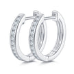 Boucles d'oreilles Créoles Moissanites Argent Massif Rhodié