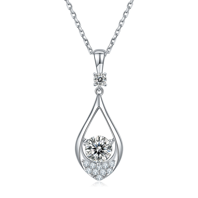Collier Mira Moissanites Argent Massif Rhodié