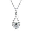 Collier Mira Moissanites Argent Massif Rhodié