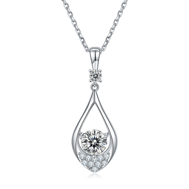 Collier Mira Moissanites Argent Massif Rhodié
