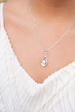 Collier Mira Moissanites Argent Massif Rhodié