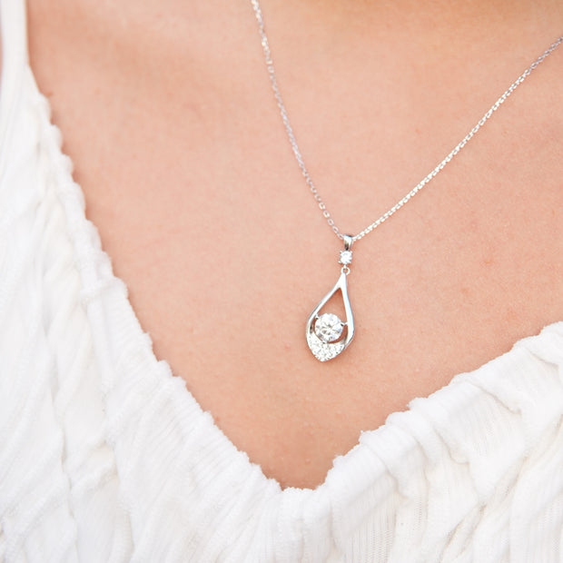 Collier Mira Moissanites Argent Massif Rhodié