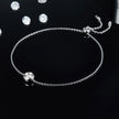 Bracelet Moissanite sertie clos Argent Massif Rhodié