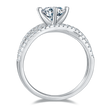 Bague Lumina Moissanite Argent Massif Rhodié