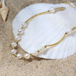 Bracelet Najoua argent massif doré & perles naturelles