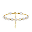 Bracelet Najoua argent massif doré & perles naturelles