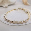 Bracelet Najoua argent massif doré & perles naturelles