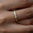 Bague Sonia en argent massif doré à l'or fin et moissanites