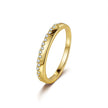 Bague Sonia en argent massif doré à l'or fin et moissanites