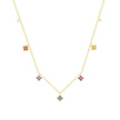 Collier Trèfles 4 feuilles argent massif doré & zirconiums