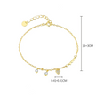 Bracelet Cœur argent massif doré & zirconium