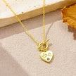 Collier cœur love argent massif doré à l'or fin et zirconium