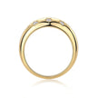 Bague Stars argent massif doré à l'or fin et moissanites