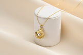 Collier coquillage perle naturelle argent massif doré à l'or fin
