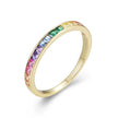Bague anneau argent massif doré à l'or fin zirconium de couleur