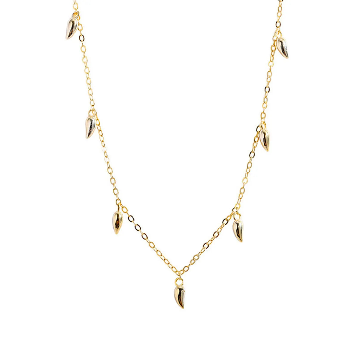 Collier minimaliste ras le cou piment argent massif doré