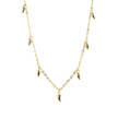 Collier minimaliste ras le cou piment argent massif doré